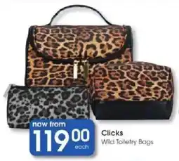 Clicks Clicks Wild Toiletry Bags offer