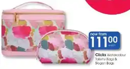 Clicks Clicks Watercolour Toletry Bags & Slogan Bags offer