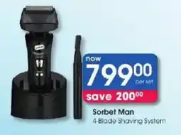 Clicks Sorbet Man 4-Blade Shaving System offer