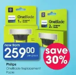 Clicks Philips OneBlade Replacement Packs offer