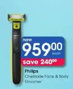 Clicks Philips OneBlade Face & Body Groomer offer