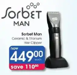 Clicks Sorbet Man Ceramic & Titanium Hair Clipper offer