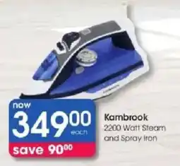 Clicks Kambrook 2200 Watt Steam and Spray Iron offer