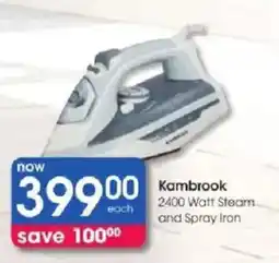 Clicks Kambrook 2400 Watt Steam and Spray Iron offer