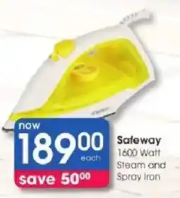 Clicks Safeway Steam and Spray Iron offer