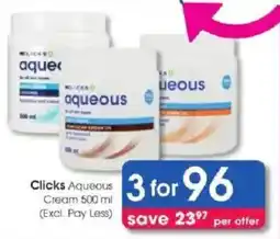 Clicks Clicks Aqueous Cream offer