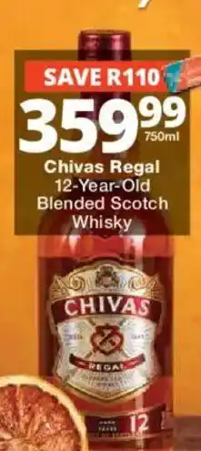 Checkers Liquor Shop Chivas Regal 12-Year-Old Blended Scotch Whisky offer