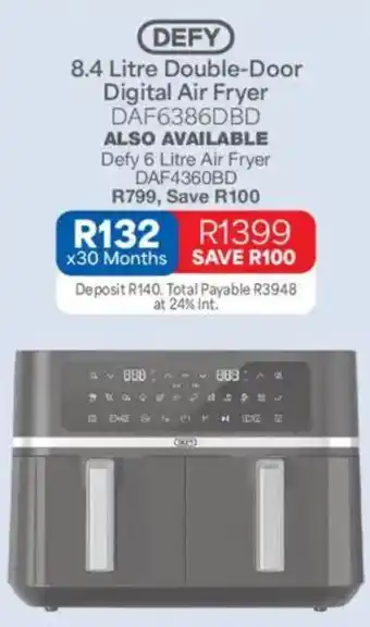 Defy 8.4 Litre Double-Door Digital Air Fryer