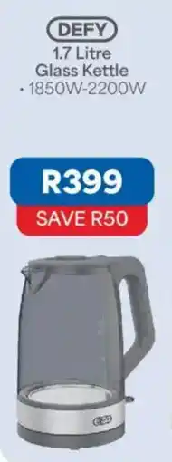 OK Furniture DEFY 1.7 Litre Glass Kettle offer