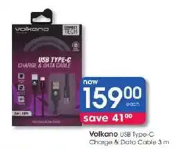 Clicks Volkano USB Type-C Charge & Data Cable offer