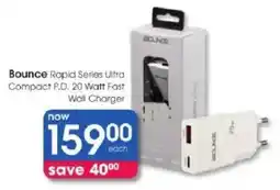 Clicks Bounce Rapid Series Ultra Compact P.D. 20 Watt Fast Wall Charger offer