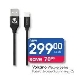 Clicks Volcano Weave Series Fabric Braided Lightning Cable offer
