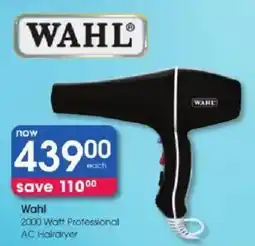 Clicks Wahl 2000 Watt Professional AC Hairdryer offer