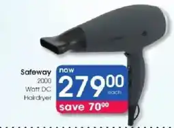 Clicks Safeway 2000 Watt DC Hairdryer offer