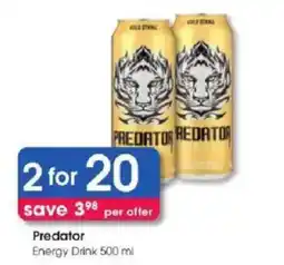 Clicks Predator Energy Drink offer