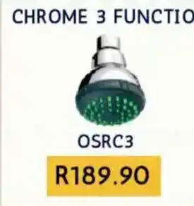 Chrome 3 Function Shower Head OSRC3