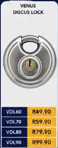Laduma Hardware catalogue Venus Discus Lock offer