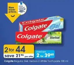 Clicks Colgate Toothpaste offer