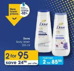 Clicks Dove Body Wash offer