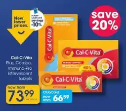 Clicks Cal-C-Vita Plus, Combo, Immuno-Pro Effervescent Tablets offer