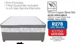 OK Furniture Buraao Beds 137cm Logan Base Set offer