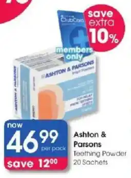 Clicks Ashton & Parsons Teething Powder offer