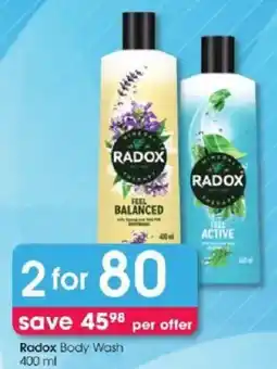 Clicks Radox Body Wash offer