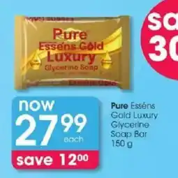 Clicks Pure Essens Gold Luxury Glycerine Soap Bar offer