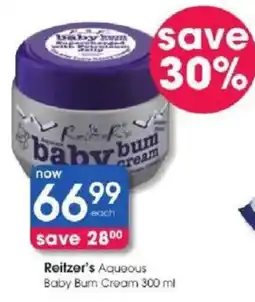 Clicks Reitzer's Aqueous Baby Bum Cream offer