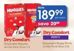 Clicks Huggies Dry Comfort Disposable Nappy Pants offer