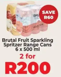 Food Lover's Market Brutal Fruit Sparkling Spritzer Range Cans offer