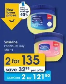 Clicks Vaseline Petroleum Jelly offer