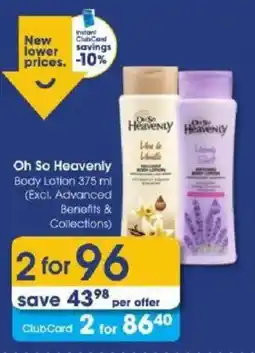 Clicks Oh So Heavenly Body Lotion offer