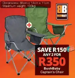 Checkers BushBaby Captain's Chair offer