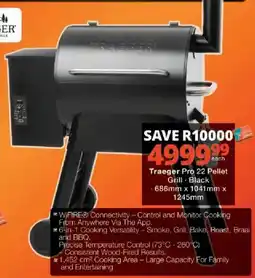 Checkers Traeger Pro 22 Pellet Grill · Black offer