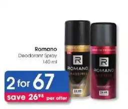 Clicks Romano Deodorant Spray offer