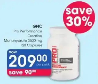 Clicks GNC Pro Performance Creatine Monohydrate offer