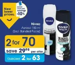 Clicks Nivea Aerosol offer