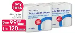 Clicks Clicks 2-ply toilet paper offer