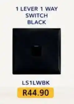 Laduma Hardware catalogue 1 LEVER 1 WAY SWITCH BLACK offer