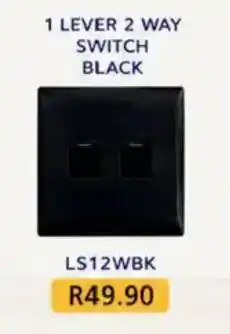 Laduma Hardware catalogue 1 LEVER 2 WAY SWITCH BLACK offer