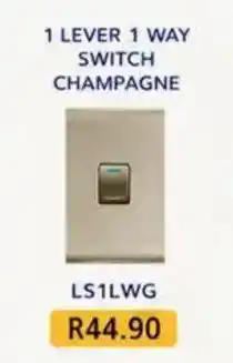 Laduma Hardware catalogue 1 LEVER 1 WAY SWITCH CHAMPAGNE offer
