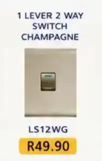 Laduma Hardware catalogue 1 LEVER 2 WAY SWITCH CHAMPAGNE offer