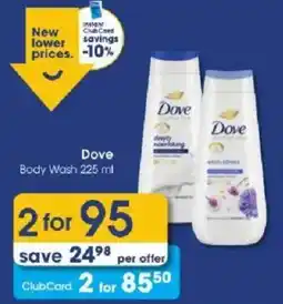 Clicks Dove Body Wash offer