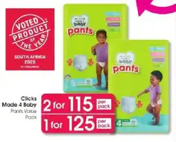 Clicks Made 4 Baby Pants offer
