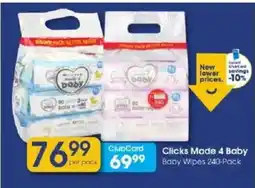 Clicks Clicks Made 4 Baby Baby Wipes offer