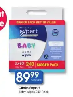 Clicks Clicks Expert Baby Wipes 240-Pack offer