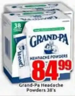 Three Star Cash and Carry Grand-Pa Headache Powders offer