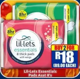 Three Star Cash and Carry Lil-Lets Essentials Pads Assorted offer