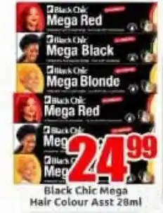 Three Star Cash and Carry Black Chic Mega Hair Colour Assorted offer